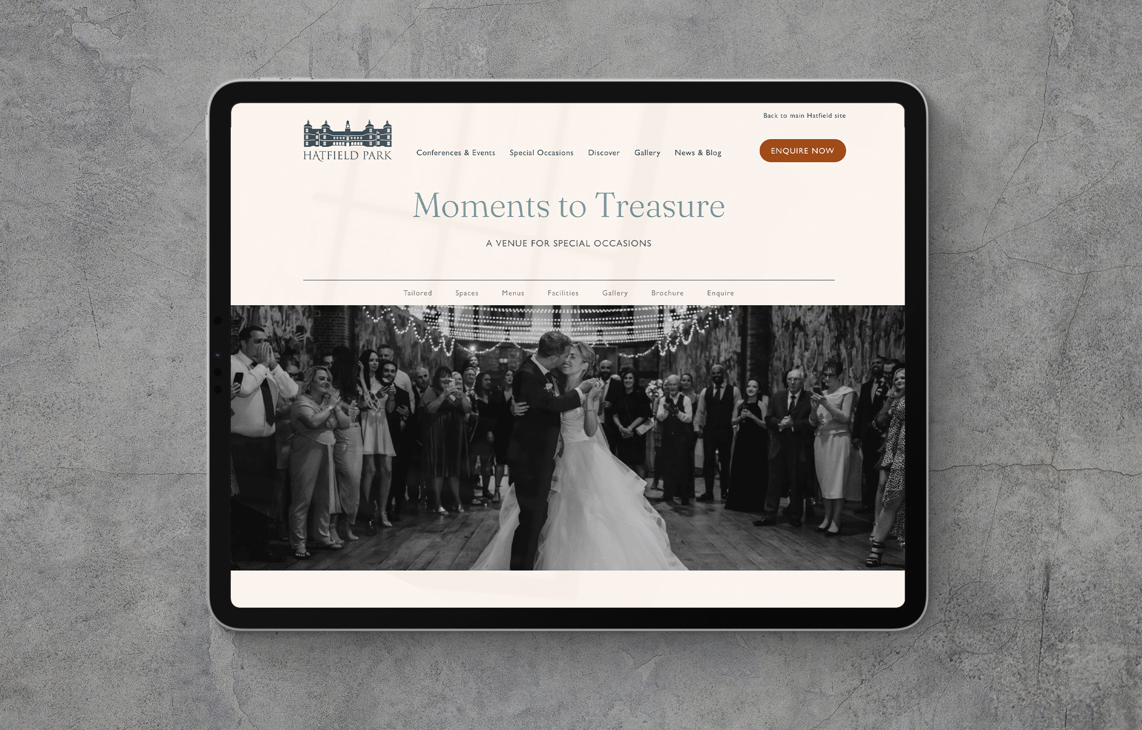 Hatfield House Hospitality Website Design - Howl & Bray